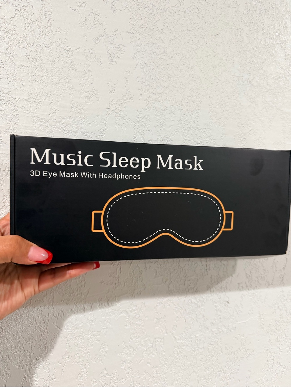 Black Music Sleep Mask with Headphones - Built-In Audio Eye Mask